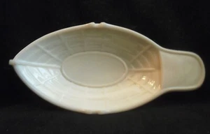 Vintage EAPG Atterbury White Milk Glass Canoe Boat Pickle Relish Tray 9 1/2 Inch - Picture 1 of 9
