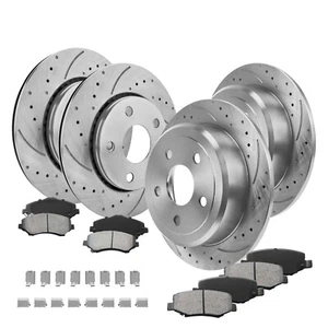 Brake Kit for Jeep Wrangler JK Front and Rear Brake Rotors Ceramic Brake Pads - Picture 1 of 12