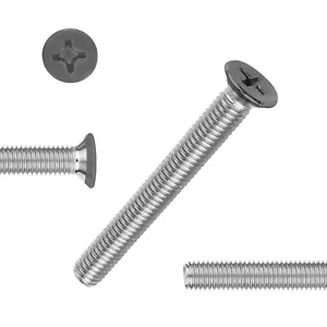 15 Black Head #10-24X 1-1/2 Stainless Steel Phillips Flat Head Machine Screws - Picture 1 of 1