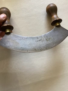 Vintage P&W No. Picadora de comida de media luna 9 Mezzaluna - Imagen 1 de 9