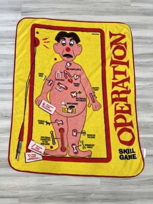 2014 Hasbro Operation Skill Game Throw Blanket Very Fuzzy Very Soft - Image 1 of 4