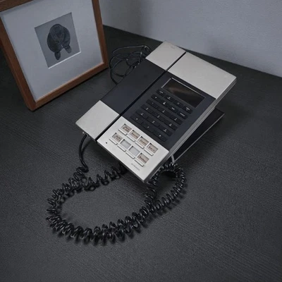 Jacob Jensen Telephone Black And Silver Push Button Retro Vintage Prop - Image 1 of 4