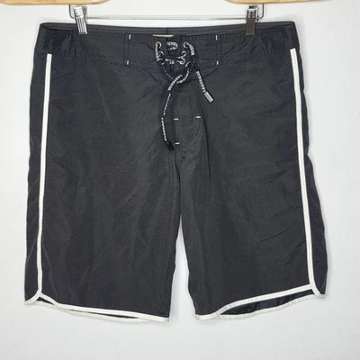 Burberry London Swim Trunks Black / White Drawstring Unlined Men's Medium M - Image 1 of 4