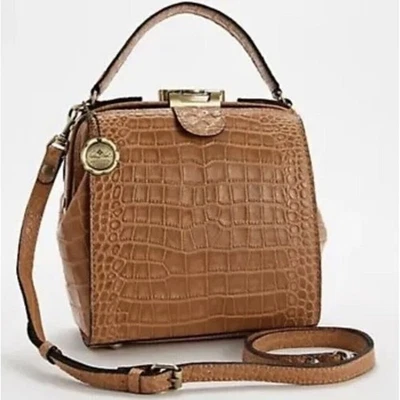 Patricia Nash Cuero Cocodrilo Repujado Nela Norte/Sur Galleta, Bolso Foto 1 de 4