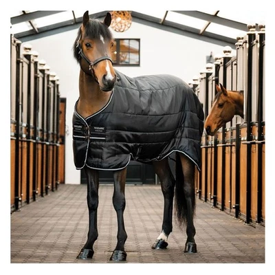 HORSEWARE IRELAND Easy-Layer (100g Light) Black/Black/Silver Stable Blanket - Image 1 of 4