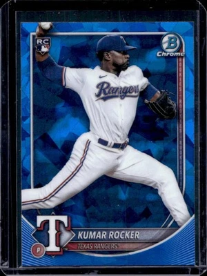 2025 Bowman Chrome Sapphire Kumar Rocker RC Rookie #98 Rangers - Image 1 of 2