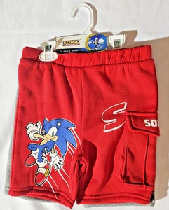 Sonic the Hedgehog Boys Shorts Bundle 2 Pack Size 6 Red Gray Fun Graphic School - Picture 1 of 6