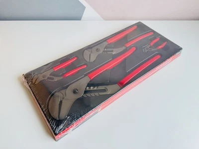 *NEW* Snap On 4-pc Adjustable Joint Pliers Set (Red) AWP404 - Image 1 of 4