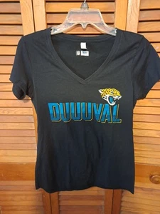 Jacksonville Jaguars T Shirt Womens L Black NFL Team Apparel Football Sports - Picture 1 of 4