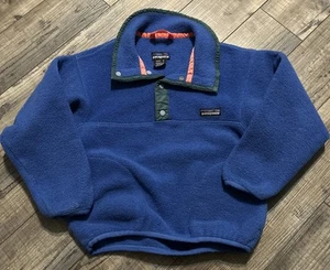 Vintage 90s Patagonia Synchilla Pullover Snap T Fleece Kids sz 8 - Picture 1 of 7