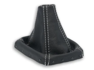 OPEL ANTARA 2006-2010 FUNDA PALANCA DE CAMBIOS CUERO NEGRO COSTURAS BLANCO - Imagen 1 de 5