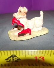  Schmid Lowell Davis 1989 SEEIN RED Terrier Pup Dog Red Shoes Figurine NICE CUTE