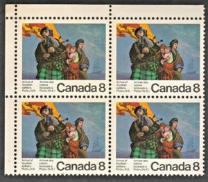 Canada #619, Scottish Settlers 1773 Arrival Onboard "Hector" UL CB, 8¢, XF, MNH - Picture 1 of 2