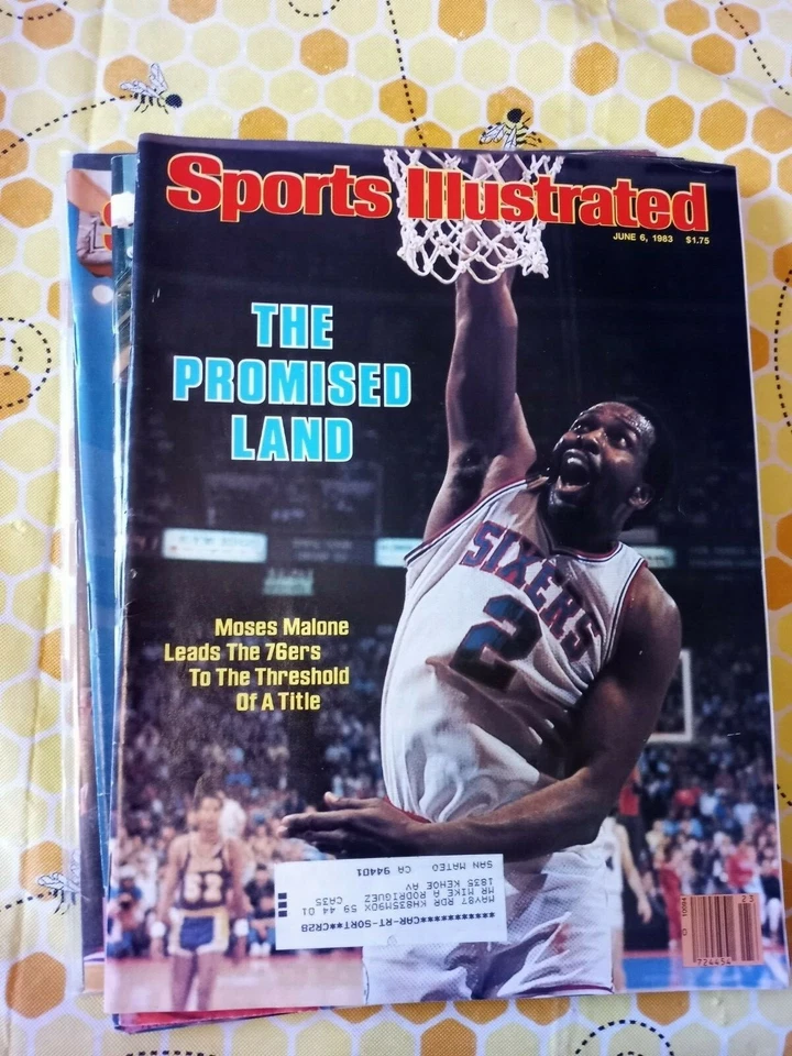 Moses Malone & 76ers - Sports Illustrated - 6/6/1983  Basketball - Image 1 of 1