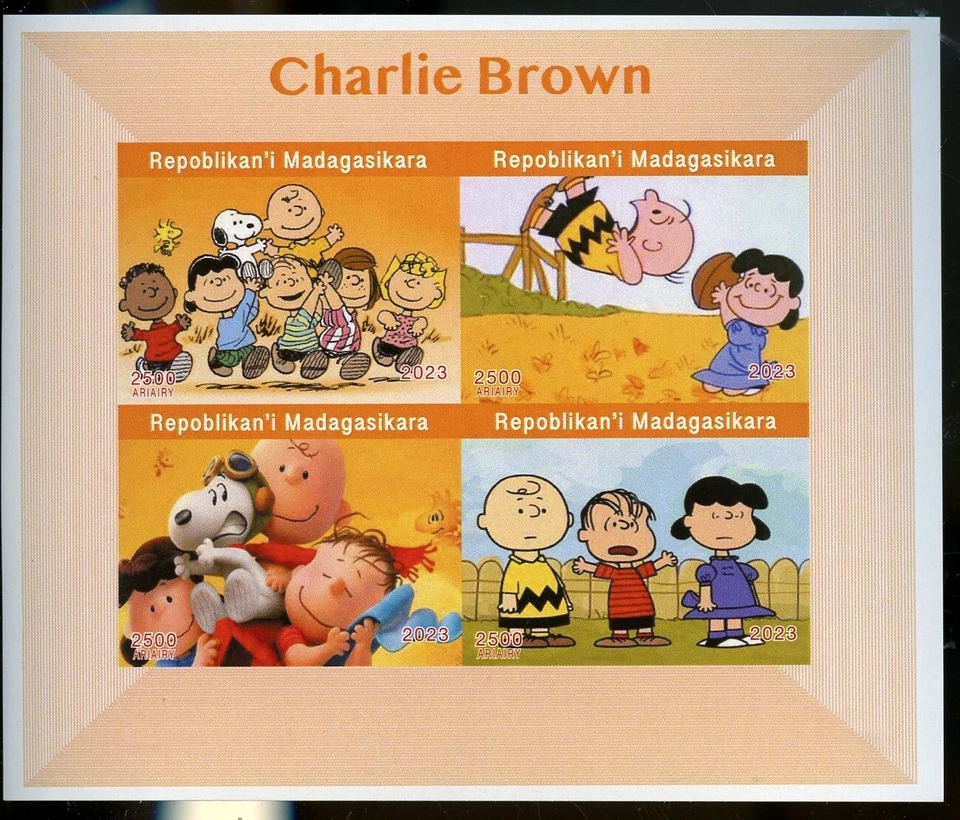 MADAGASCAR 2023 CHARLIE BROWN IMPERF SHEET MINT NEVER HINGED - Image 1 of 1