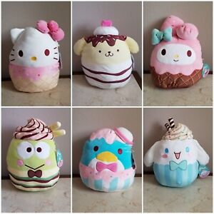 6pc Sanrio Hello Kitty & Friends Dessert Squishmallows 12 Inch Plush Set