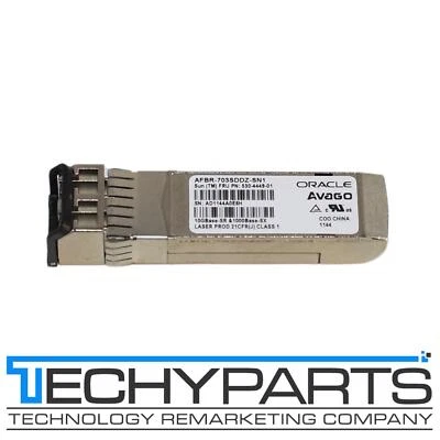 Sun Oracle 530-4449 X2129A-N 1G/10G Dual Rate 10GBase-SR Duplex SFP+ Transceiver - Image 1 of 4