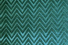 UPHOLSTERY CHENILLE CHEVRON PRINT GREEN MODERN DRAPERY FABRIC SOLD BY THE YARD