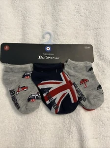 NEU Ben Sherman Kleinkind Socken 6er Pack Größe 2T-4T britisch, Autos Roller Flagge etc. - Bild 1 von 2