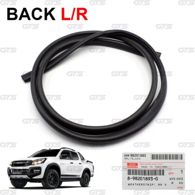 Rear Lh/Rh Open Door Rubber Weatherstrip Fits Isuzu Holden D-Max 4Dr 2012 2018 - Image 1 of 4