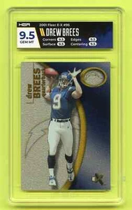 2001 Fleer E-X #95 Drew Brees RC Rookie HGA 9.5 GEM MT /1000 - Picture 1 of 6