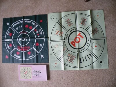 Vintage Whitman Rummy Royal #4713 Game Board + Vinyl TRIOPOLY Sheet FREE SHIP - Image 1 of 4