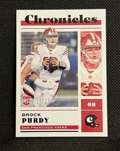 2022 Panini Chronicles Brock Purdy BLACK #19/25 MINT OR BETTER