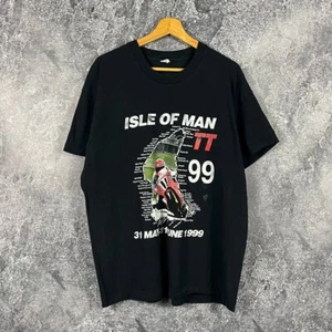 Camiseta Isle Of Man TT 1999 Motocicleta Carreras Vintage Negra Talla L - Imagen 1 de 11