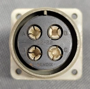 Bendix Connector MIL-Spec MS3100F 22-22S 4-Pin w/ Strain Relief - Picture 1 of 5