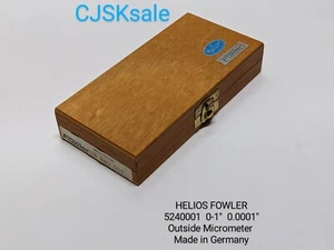 HELIOS FOWLER 5240001  0-1"  .0001" Outside Micrometer Made In Germany (NEW). - Picture 1 of 12