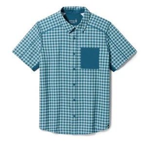 Smartwool Men's Merino Wool Printed Button Down — Short Sleeve Shirt (Regular - Picture 1 of 9
