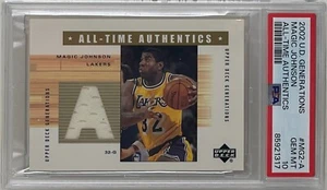 Magic Johnson 2002 Upper Deck Generations All Time Authentics Jersey Card PSA 10 - Picture 1 of 2