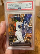 2020 Bowman’s Best Yordan Alvarez Orange Refractor RC 6/25 PSA 10