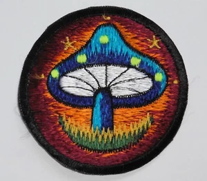 * Sew On Patch * Nepalese Made * 8 cm * Mushroom - Various Colours - Picture 1 of 22