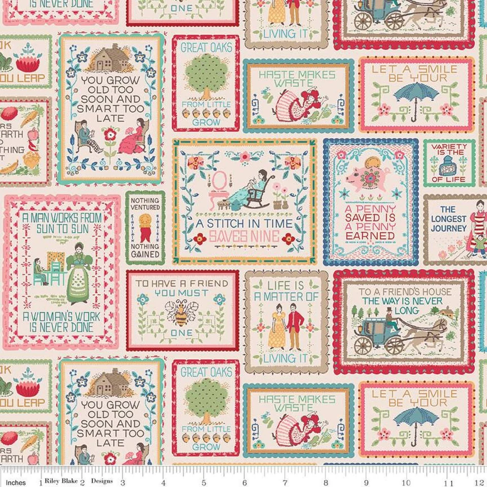 Riley Blake Lori Holt Bee In My Bonnet Stitch Decor Fabric 57/58" HD14406 Multi - Image 1 of 1