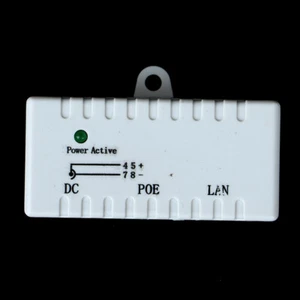 12V - 48V Passive POE injector for IP Camera VoIP Phone Netwrok AP deviceBDHF - Photo 1/12