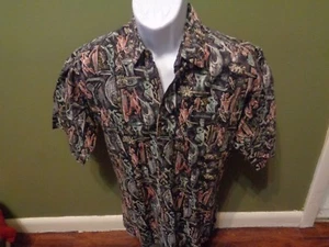 Local Motion  Men's 100% Cotton Hawaiian Button up Camp Shirt SIZE SMALL - Picture 1 of 4
