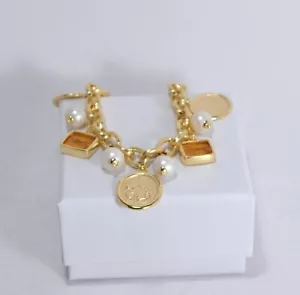 TAGLIAMONTE BRACCIALE IN ARGENTO 925 PERLE E PASTE VITREE GIALLE TGN 982 - Foto 1 di 3
