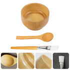  3 Pcs Eco-friendly Bamboo Facial Care Tools Miss Measure Spoon Mixing Bowl
