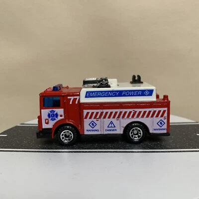 Matchbox Mack Emergency Auxiliary Power Truck Red/White/Blue #77 1:84 Scale  - Image 1 of 4
