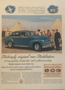 1942 Studebaker President PRINT AD Build Plane Engines Military Trucks WWII VTG - Picture 1 of 5