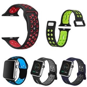 for Apple Watch Ultra 2 Series 9 8 7 6 5 4 Sport Bands Silicon Watch Wrist Strap - Picture 1 of 18