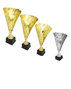 All Purpose rophy Gold & Silver Metal Flag Cup on Stunning New Design - Picture 1 of 3