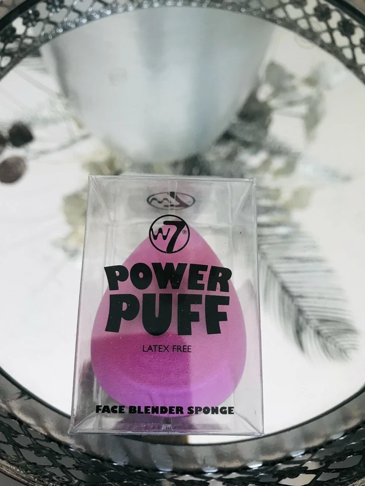 W7 POWER PUFF Esponjas De Maquillaje Violeta Fondo De Teint - Imagen 1 de 1