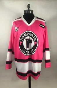 Rare Authentic Quebec Ramparts 'Pink In The Rink' Cancer QMJHL Hockey Jersey NHL - Picture 1 of 10