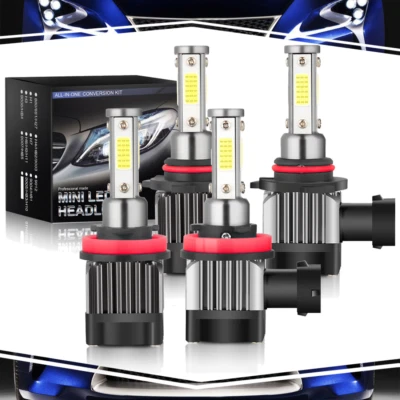 For Chrysler 200 2016-2017 4 Pcs 6000K 9005+H11 Headlight Fog Light Bulb - Image 1 of 4