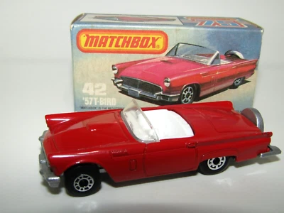 Matchbox Superfast No 42 Ford Thunderbird Very Rare DOT DASH Front Wheels NMIB - Image 1 of 4
