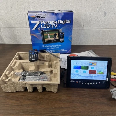 Digital Prism ATSC-710 7" 480i EDTV-Ready LCD Television Tested Charger Antenna - Image 1 of 4