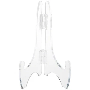 Plymor Clear Acrylic Adjustable Folding Display Easel 7.5" x 5" (For 12" Plates) - Picture 1 of 1