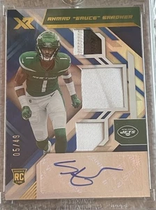 2022 PANINI XR AHMAD "SAUCE" GARDNER RPA ROOKIE PATCH AUTO /49 RPA - Picture 1 of 2